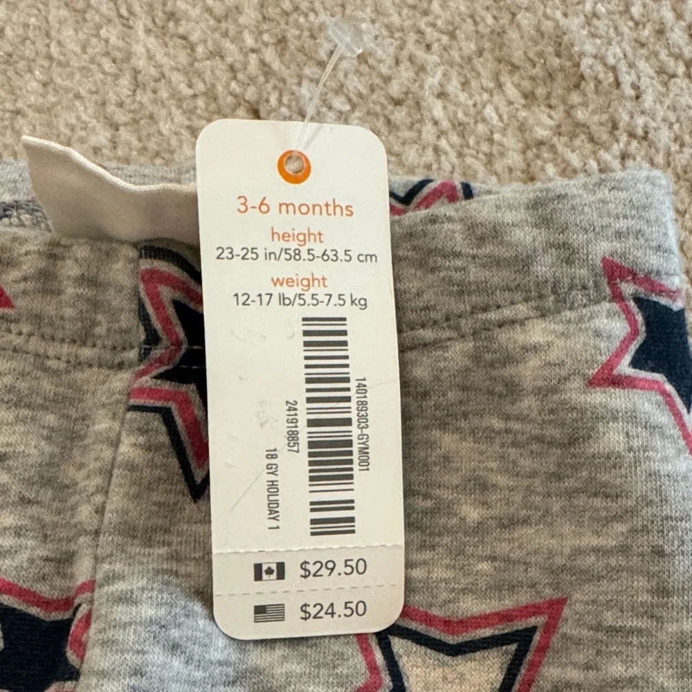 Girls' Grey Star Print Sweatpants